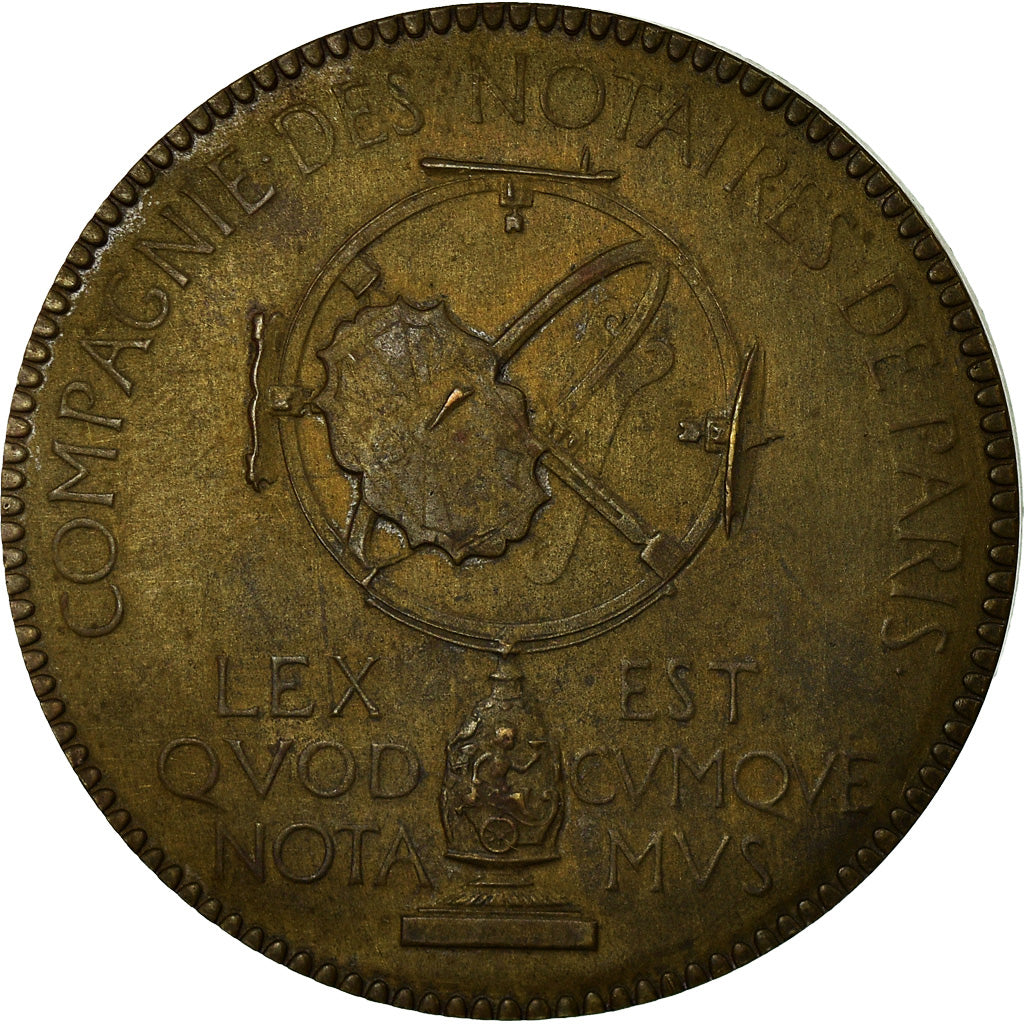 France, Token, Compagnie des Notaires de Paris, Chaplain, EF(40-45), Bronze