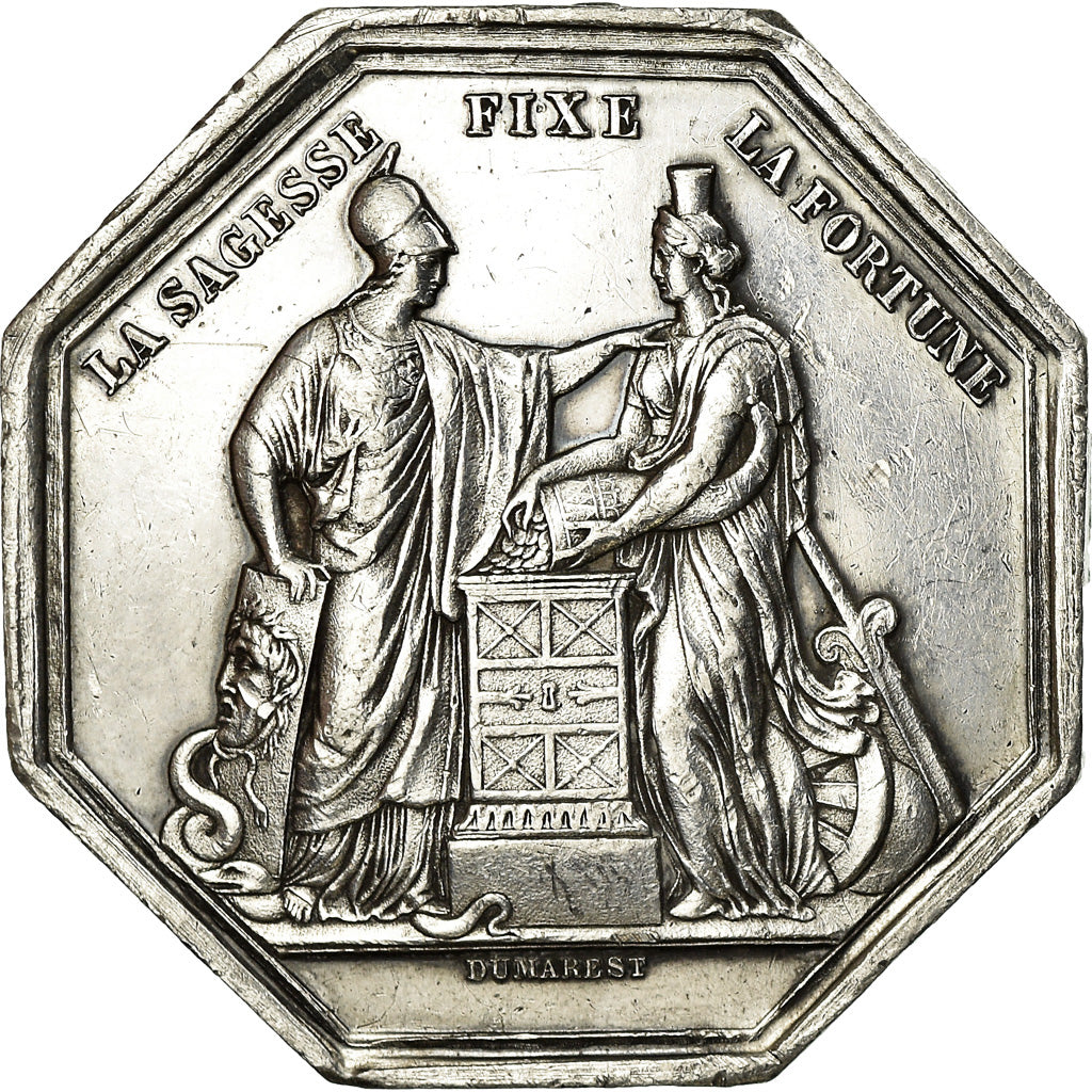 France, Medal, Savings Bank, Banque de France, An VIII, Dumarest, AU(55-58)