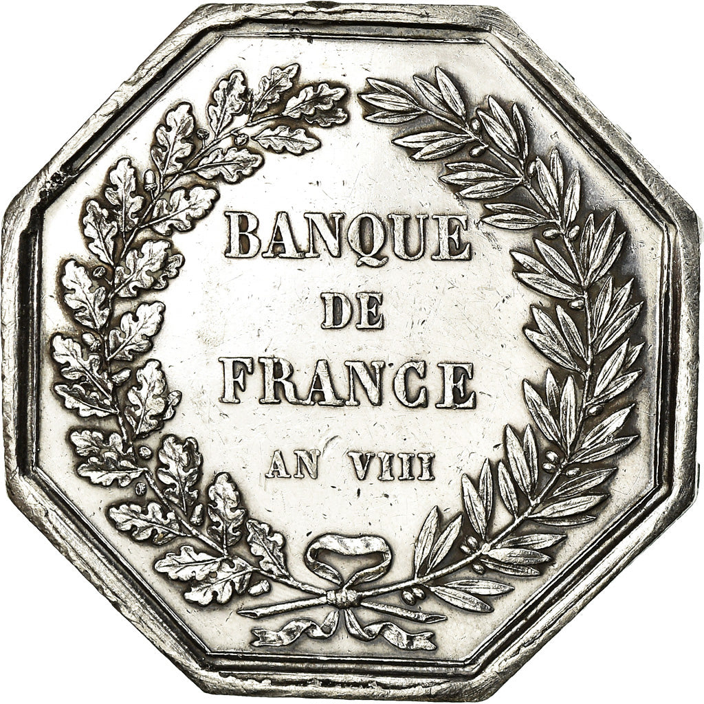 France, Medal, Savings Bank, Banque de France, An VIII, Dumarest, AU(55-58)