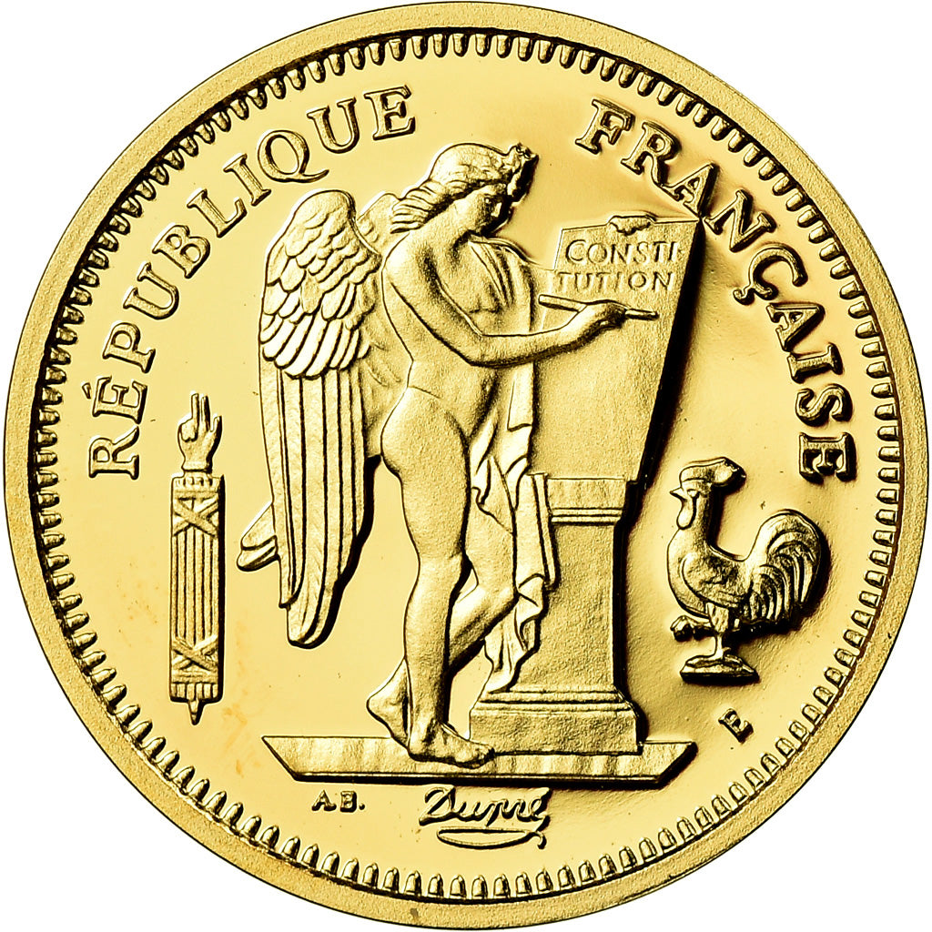 France, Médaille, Réplique Essai 50 Francs Génie, 1878, FDC, Or