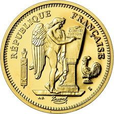 France, Médaille, Réplique Essai 50 Francs Génie, 1878, FDC, Or