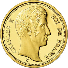 France, Medal, Reproduction, 100 Francs Essai, Charles X, MS(65-70), Gold