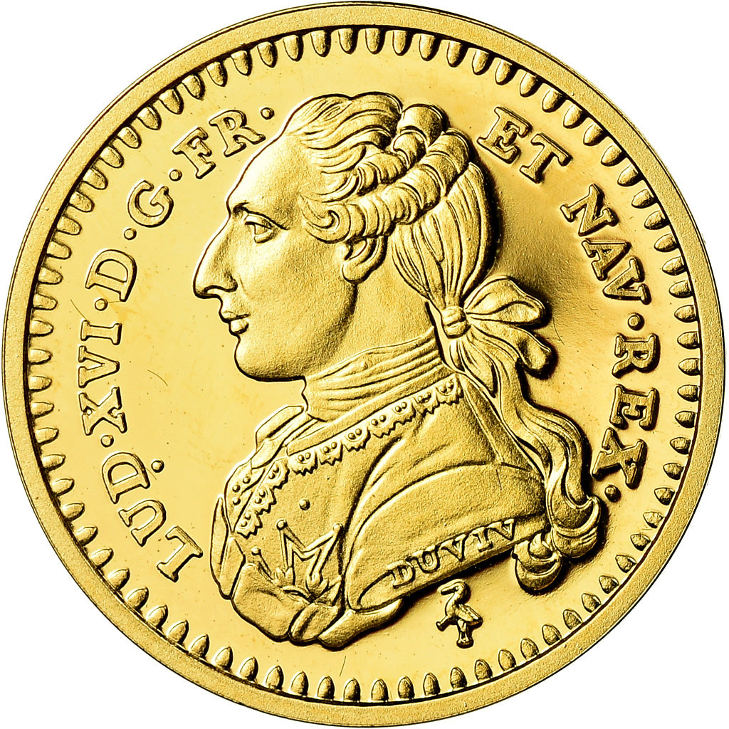 Francia, medalla, Réplique Demi-Louis aux lunettes, Louis XVI, History, FDC