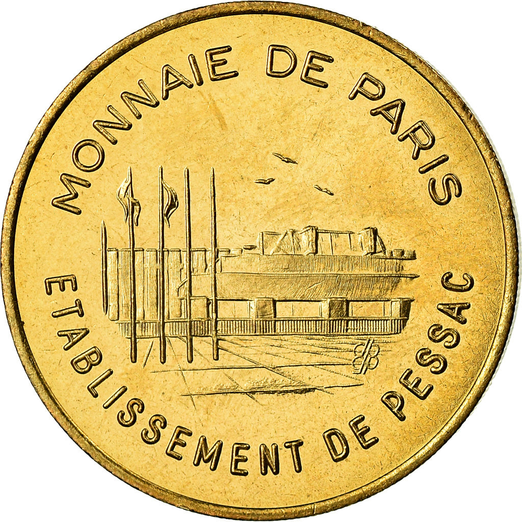 France, Medal, Essai de Frappe Monétaire, Pessac, MS(63), Copper Gilt