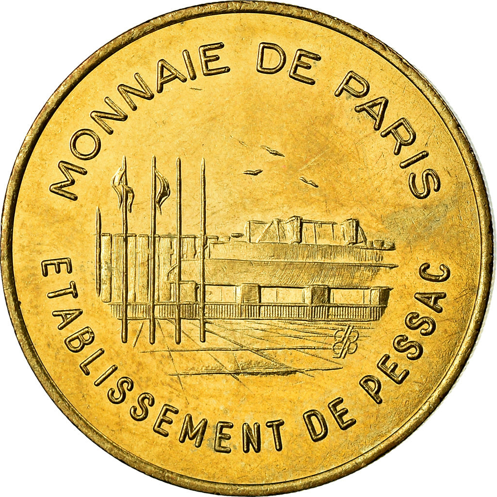 France, Medal, Essai de Frappe Monétaire, Pessac, MS(63), Copper Gilt