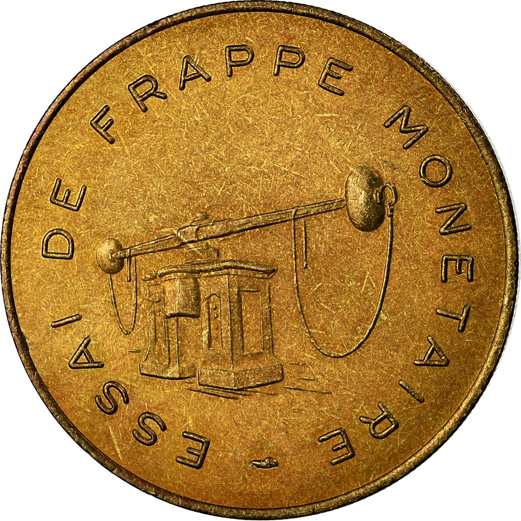 France, Médaille, Essai de Frappe Monétaire, Pessac, SUP+, Copper Gilt