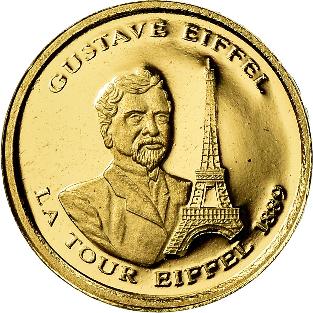 Francia, medaglia, Gustave Eiffel, 2009, FDC, Oro