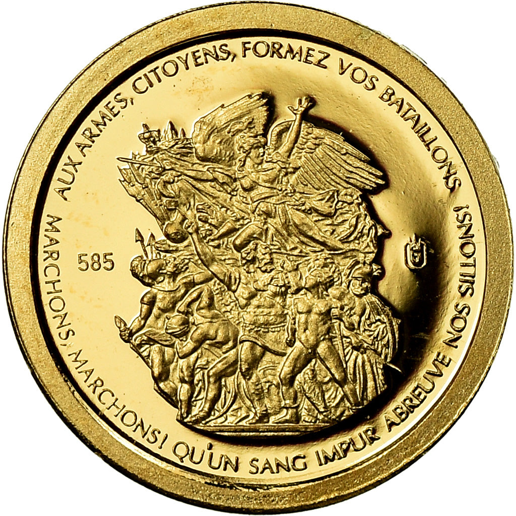 France, Medal, Les piliers de la République, Marianne, 2012, MS(65-70), Gold