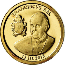 Vatican, Medal, Le Pape François, Religions & beliefs, 2013, MS(65-70), Gold