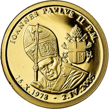 Vaticano, medalla, Le Pape Jean-Paul II, 2005, FDC, Oro