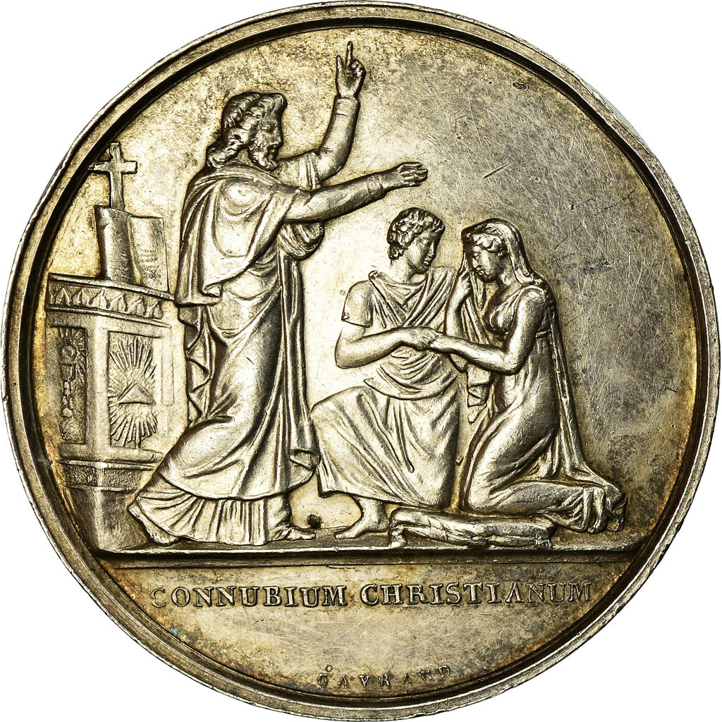 Frankreich, Medaille, Noces, Mariage, Religion, Religions & beliefs, Gayrard