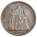 FRANCE, Hercule, 5 Francs, 1876, Paris, KM #820.1, EF(40-45), Silver, Gadoury...