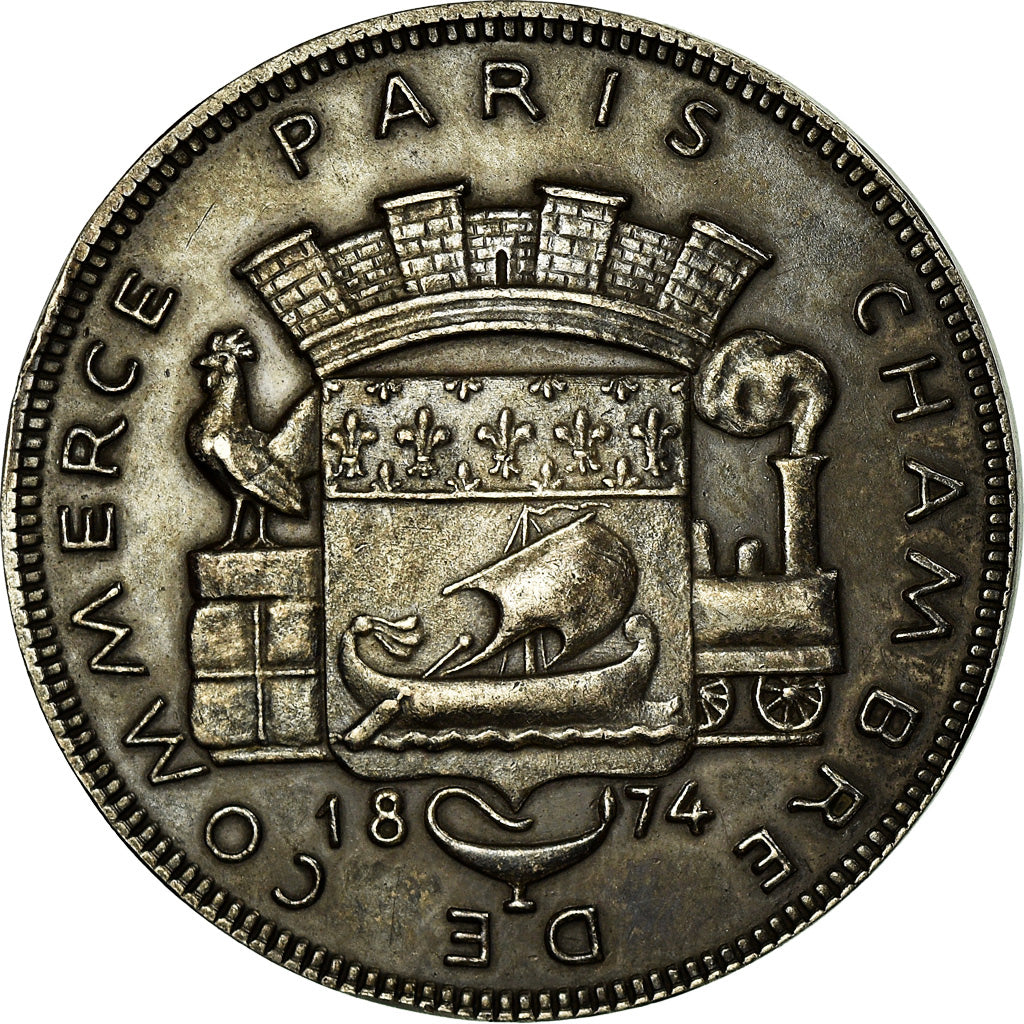 France, Medal, Chambre de commerce de Paris, Business & industry, 1874