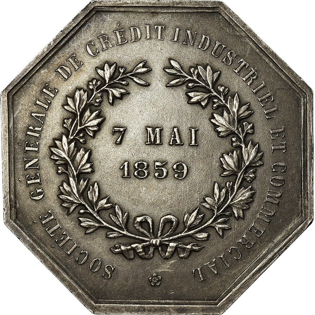 France, Jeton, Banques, Société de Crédit Industriel et Commercial, 1859, De