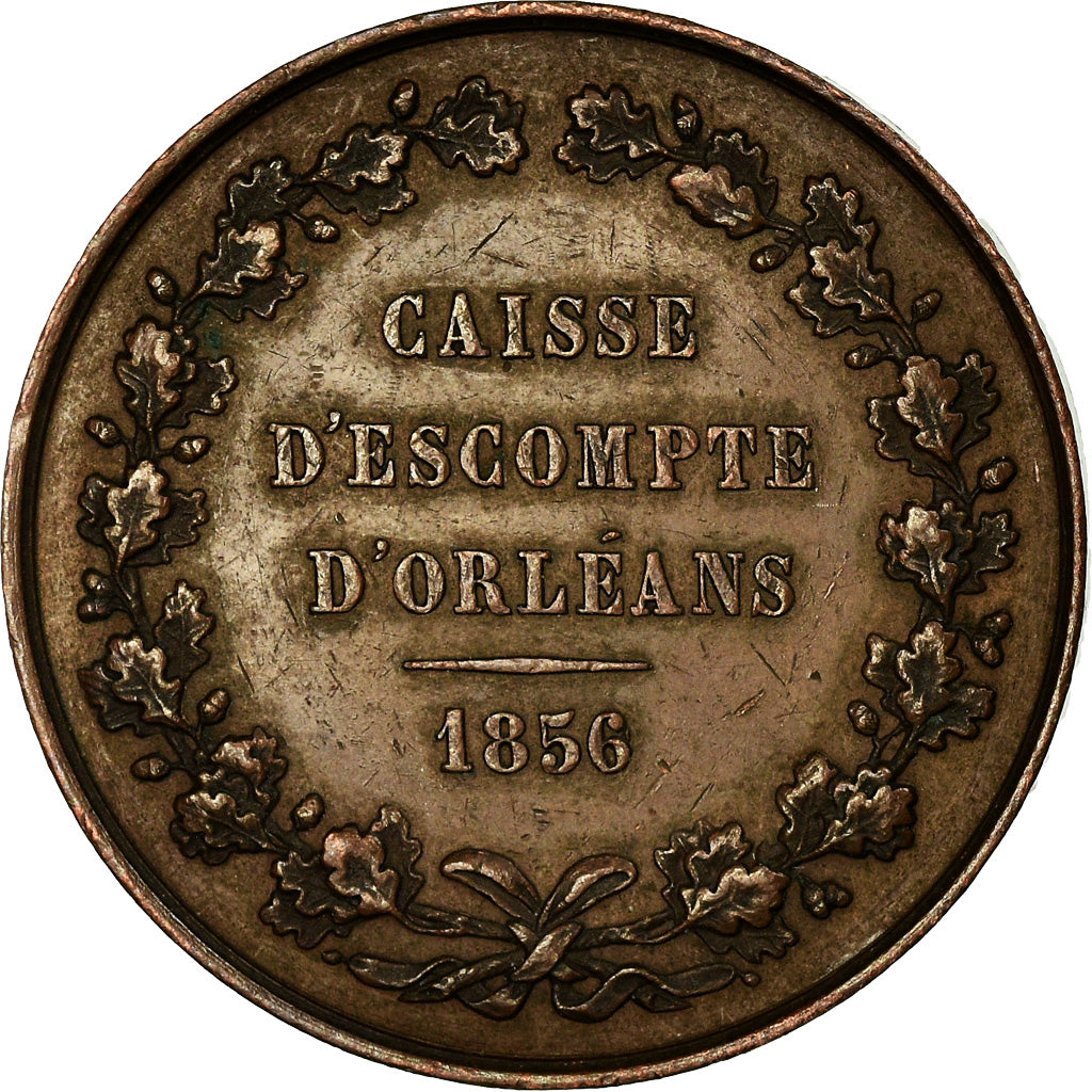 France, Token, Savings Bank, Caisse d'Escompte d'Orléans, 1856, Borrel