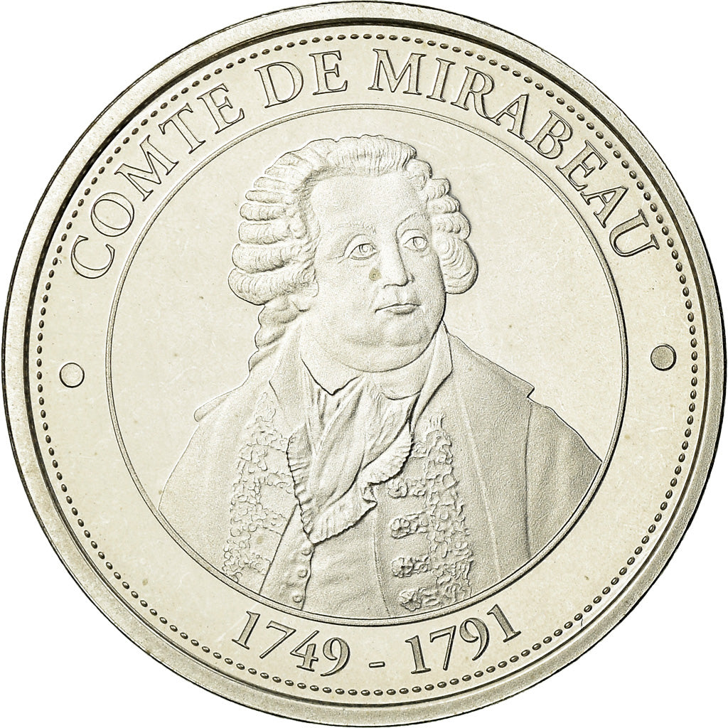 Francia, medalla, Révolution Française, Comte de Mirabeau, History, FDC, Plata