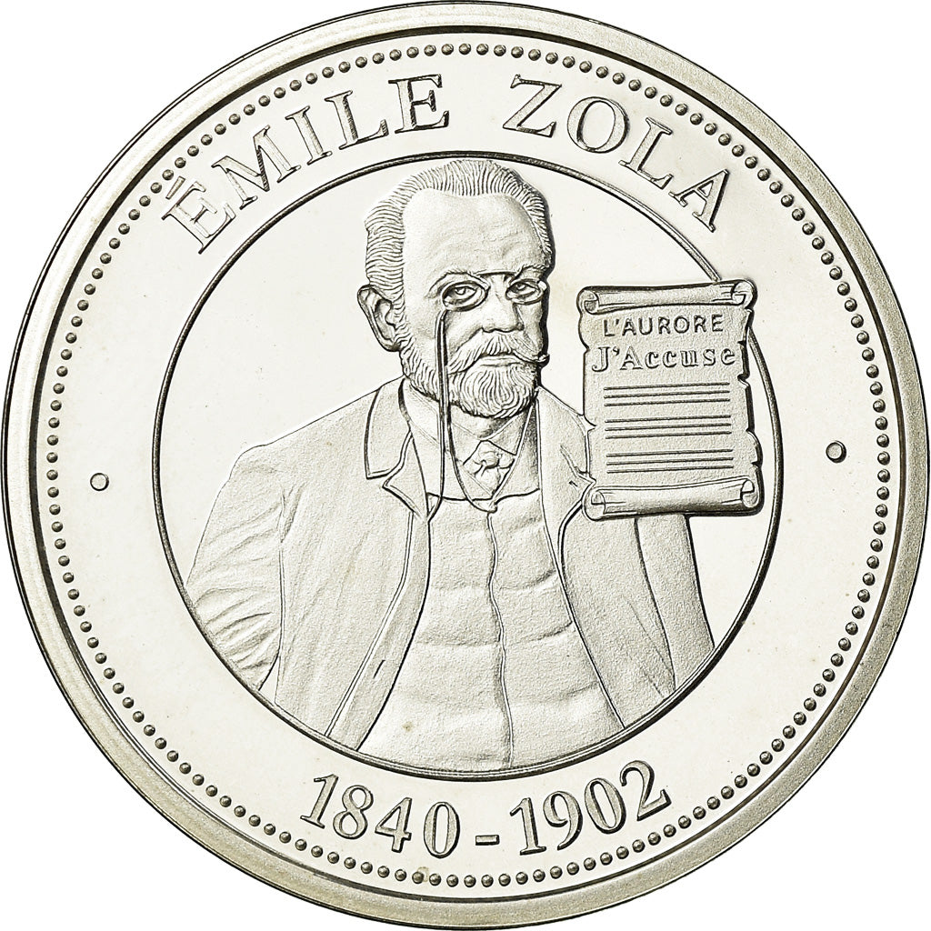 Frankrijk, Medaille, Collection Panthéon, Émile Zola, History, FDC, Zilver
