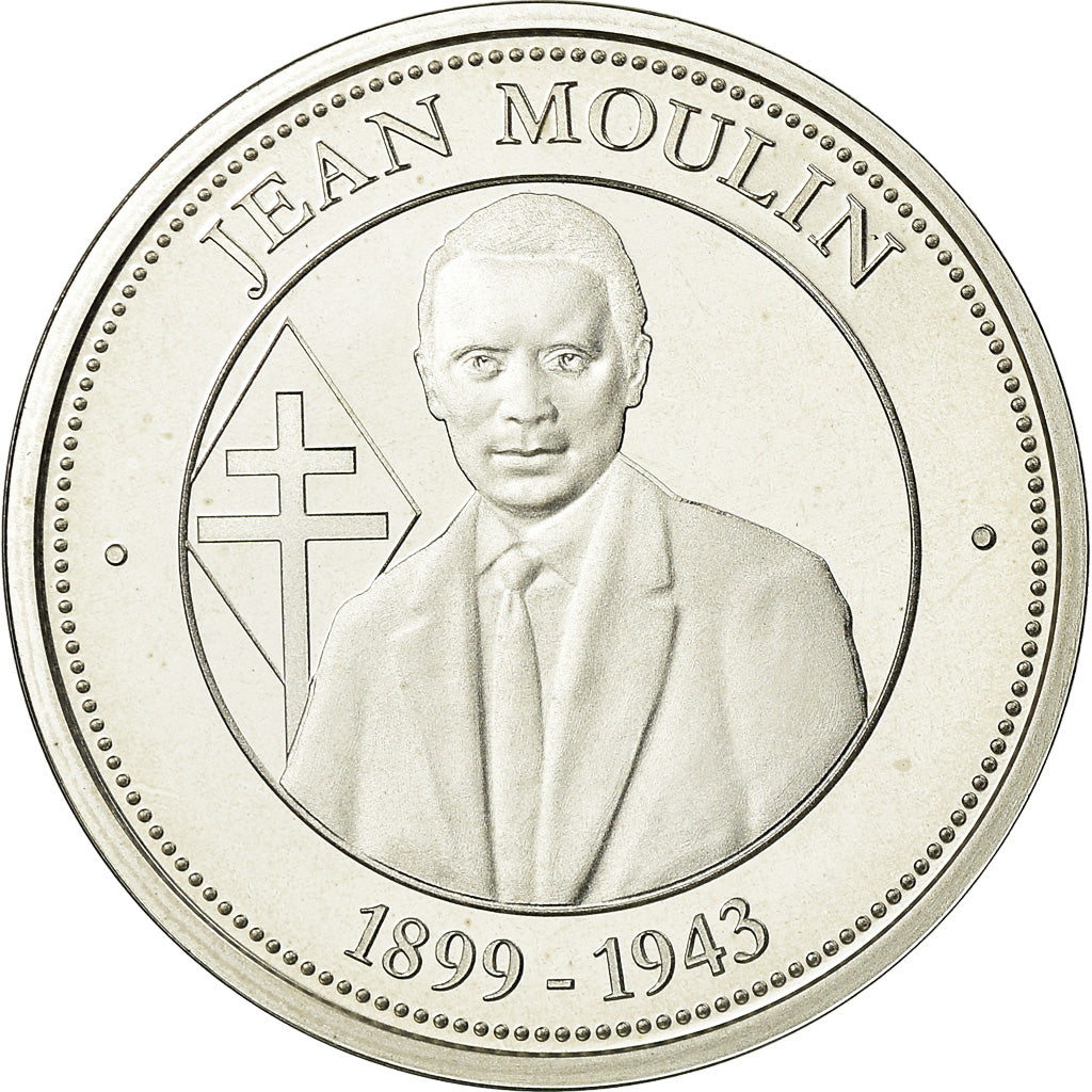 Frankrijk, Medaille, Collection Panthéon, Jean Moulin, History, FDC, Zilver