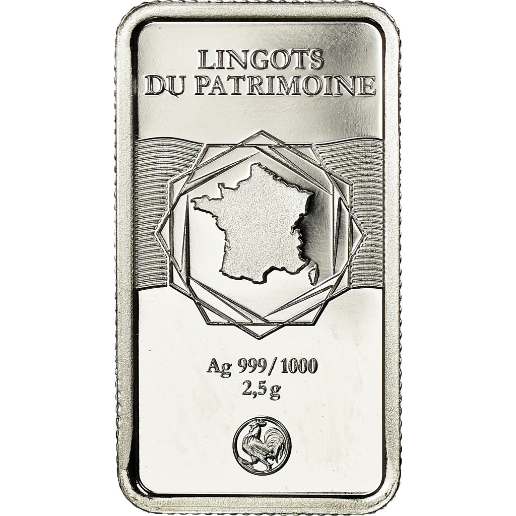 France, Medal, Lingotin d'Argent Pur, Le Sanctuaire de Lourdes, Arts & Culture