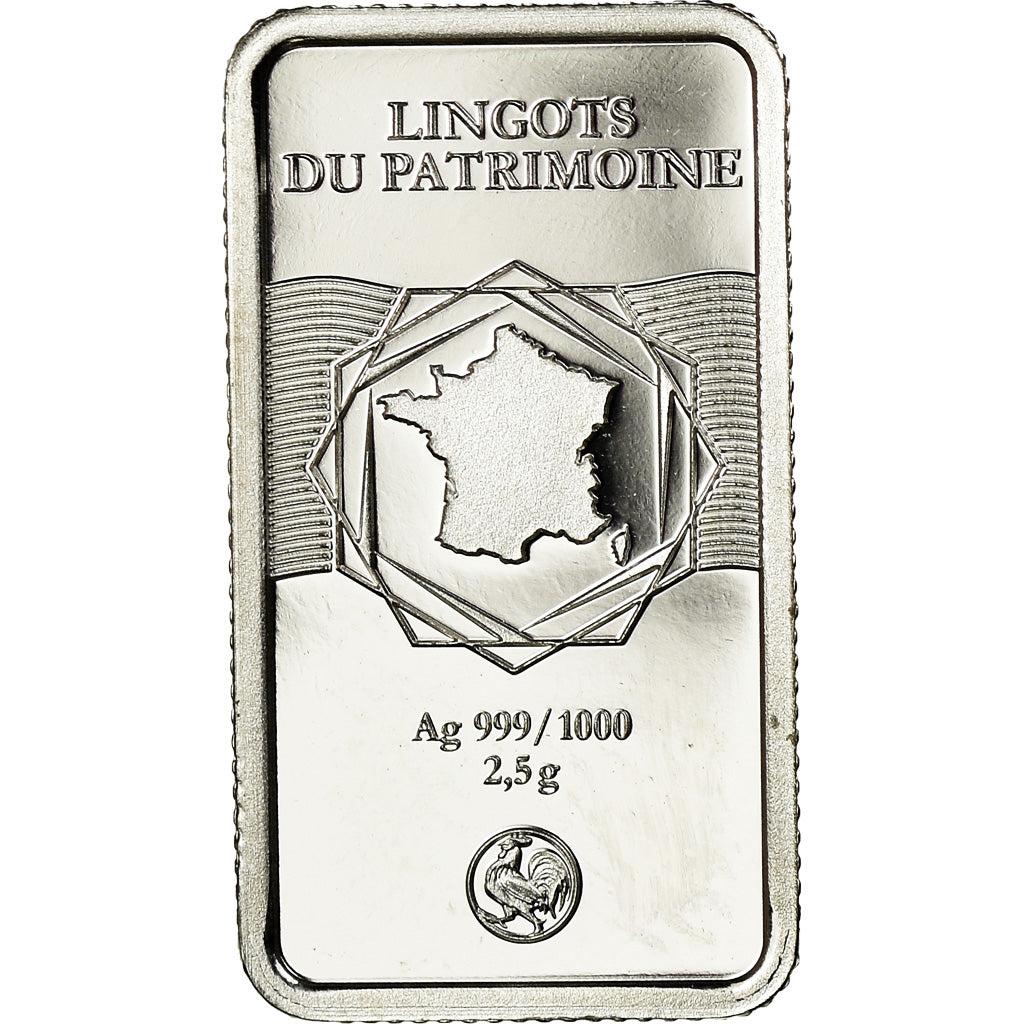 France, Médaille, Lingotin d'Argent Pur, L'Aiguille du Midi, Arts & Culture