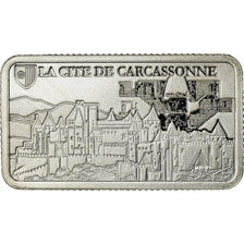 France, Médaille, Lingotin d'Argent Pur, La Cité de Carcassonne, Arts &
