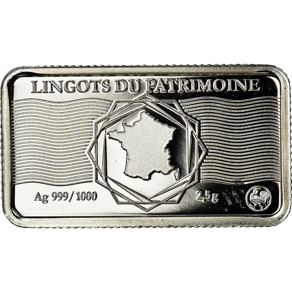 France, Médaille, Lingotin d'Argent Pur, La Cité de Carcassonne, Arts &