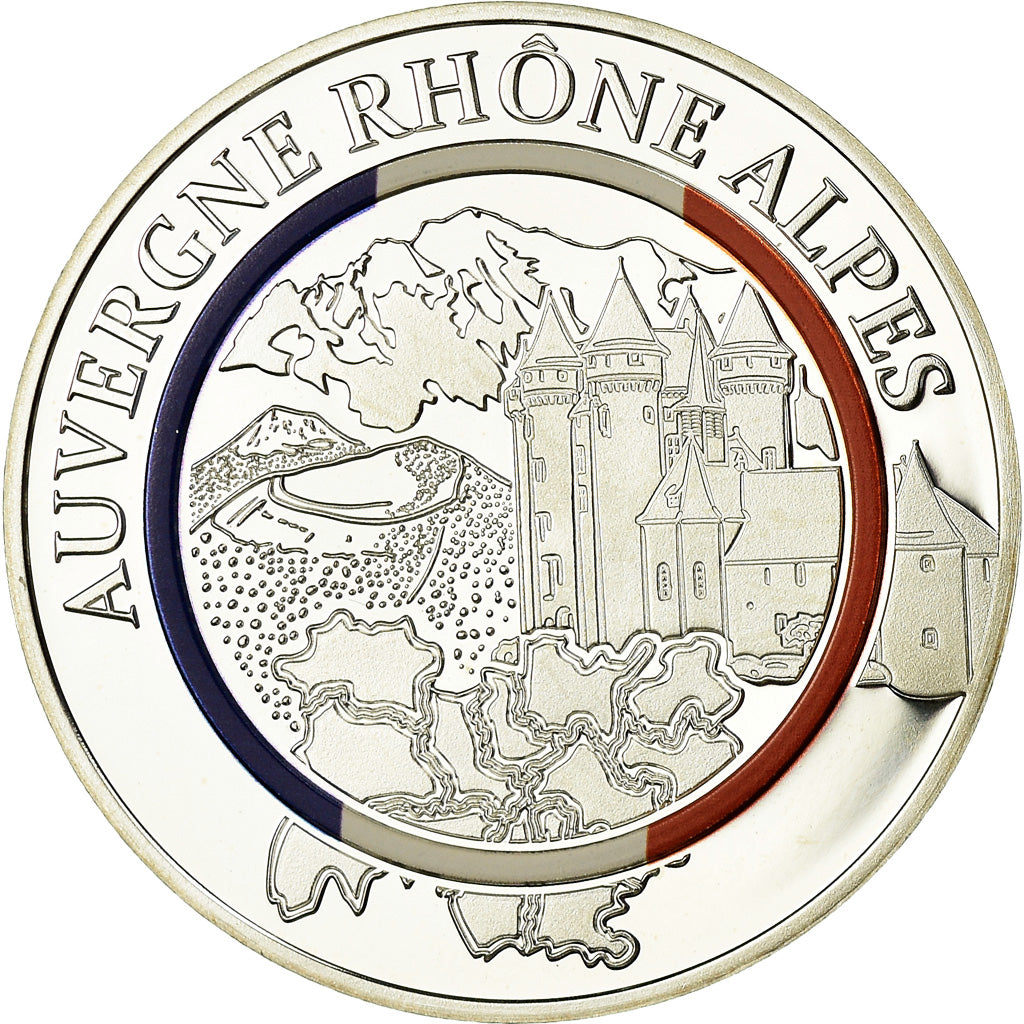 Francia, medaglia, Auvergne Rhône-Alpes, Geography, FDC, Argento