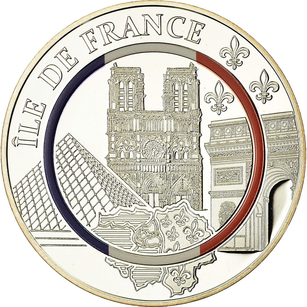 Frankrijk, Medaille, Ile-de-France, Geography, FDC, Zilver