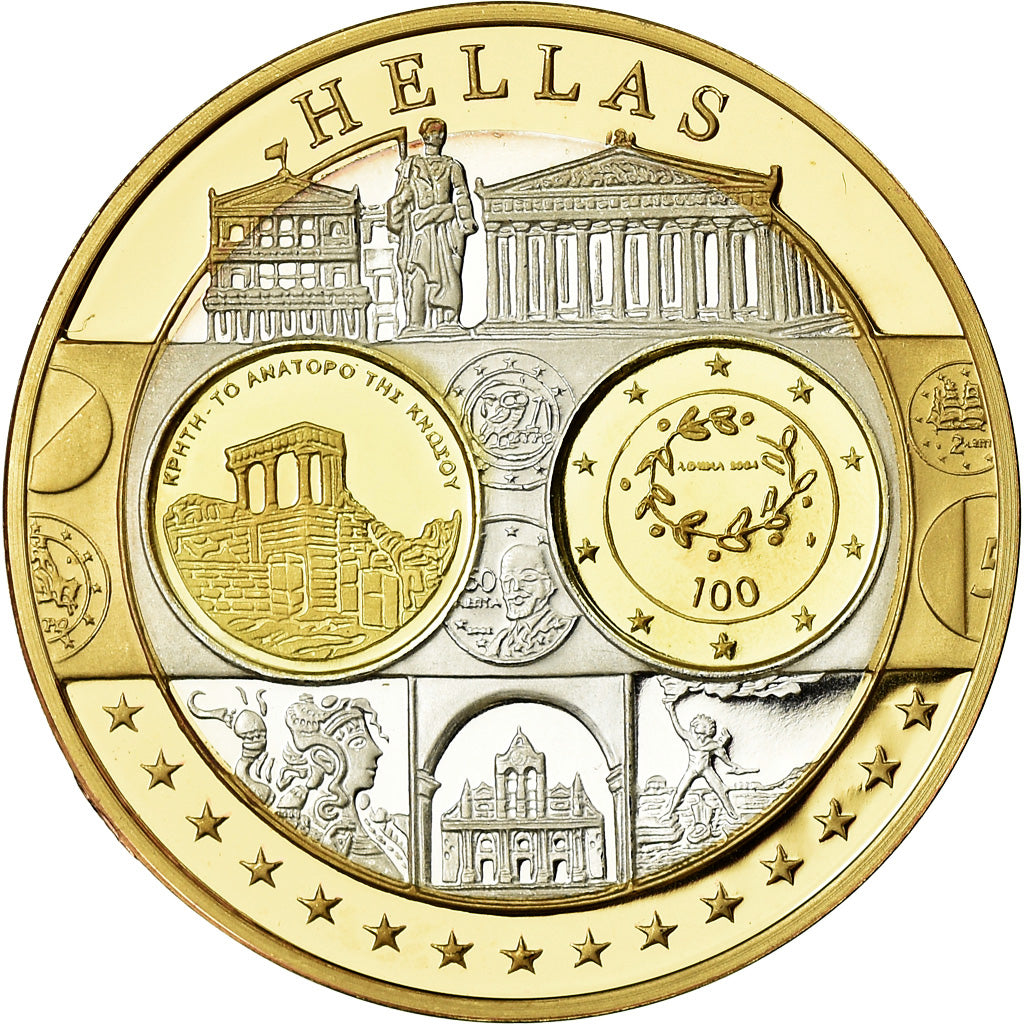 Greece, Medal, Euro, Europa, MS(65-70), Silver