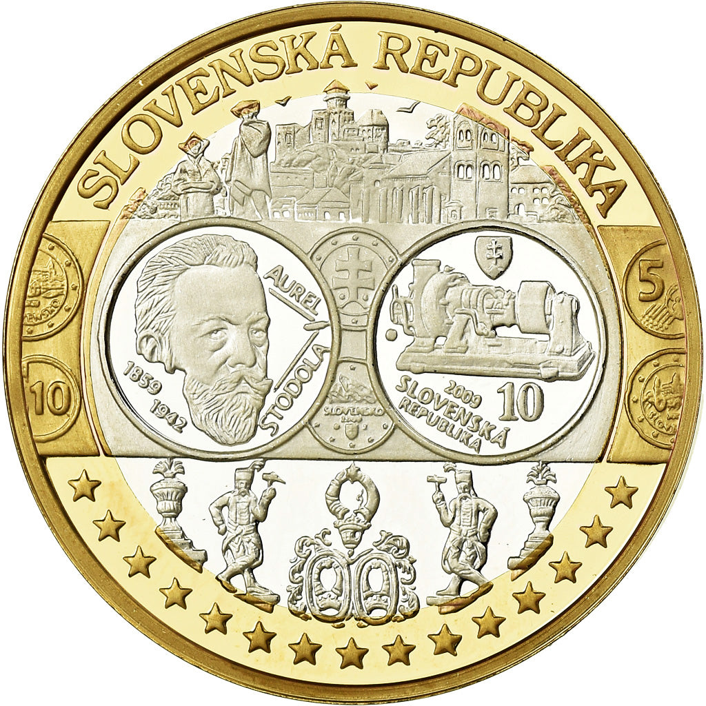 Slovakia, Medal, Euro, Europa, MS(65-70), Silver