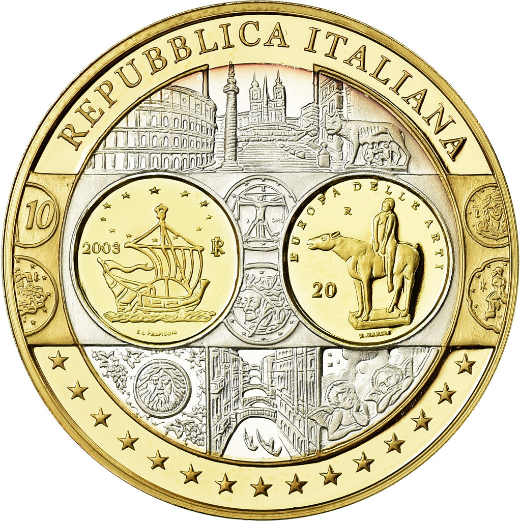 Italy, Medal, Euro, Europa, MS(65-70), Silver
