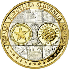 Eslovenia, medalla, Euro, Europa, FDC, Plata