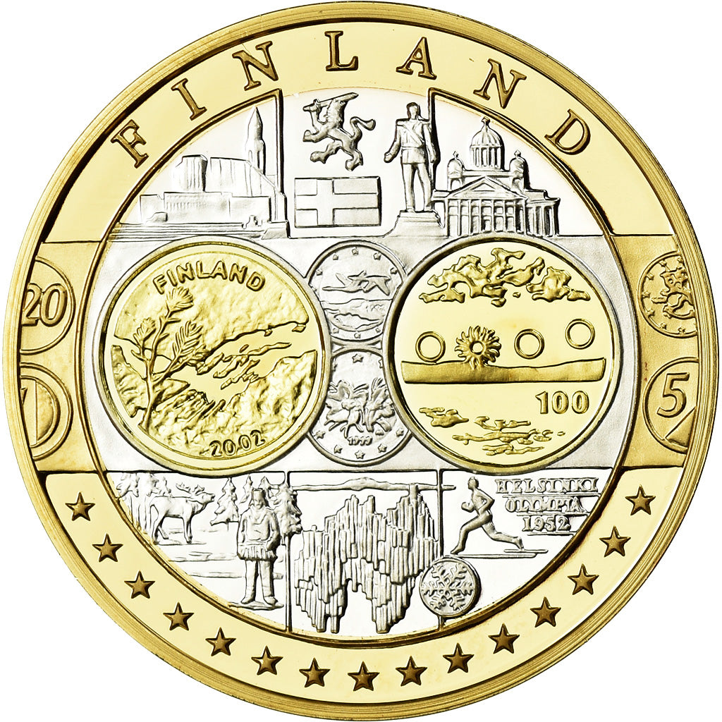 Finland, Medal, Euro, Europa, MS(65-70), Silver