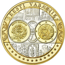 Estonia, Medal, Euro, Europa, MS(65-70), Silver