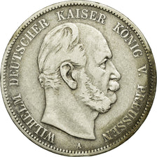 Coin, German States, PRUSSIA, Wilhelm I, 5 Mark, 1874, Berlin, VF(30-35), Silver