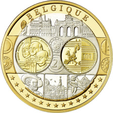 Bélgica, medalla, Euro, Europa, FDC, Plata