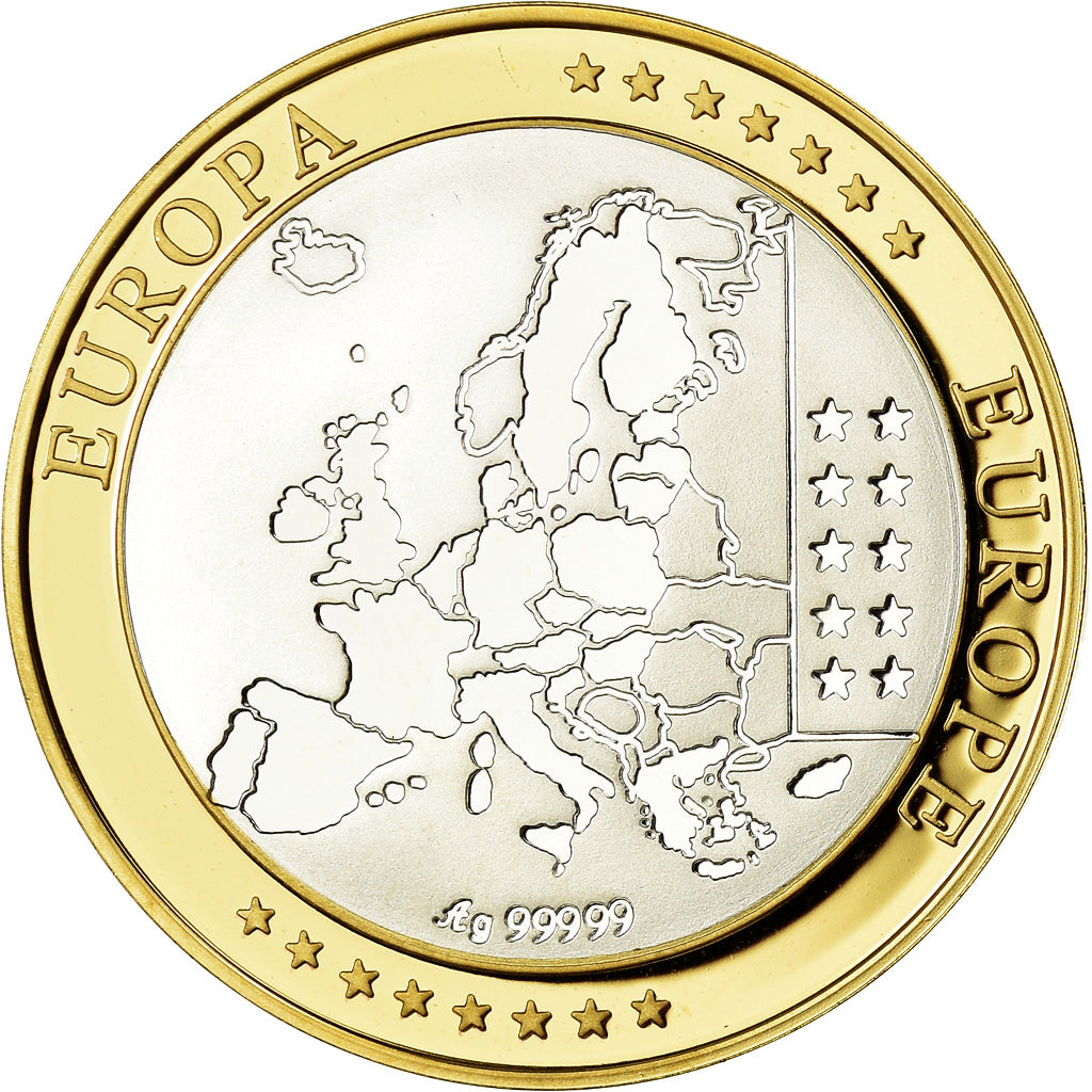 Belgium, Medal, Euro, Europa, MS(65-70), Silver
