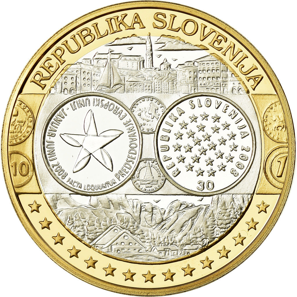 Slovenië, Medaille, L'Europe, FDC, Zilver