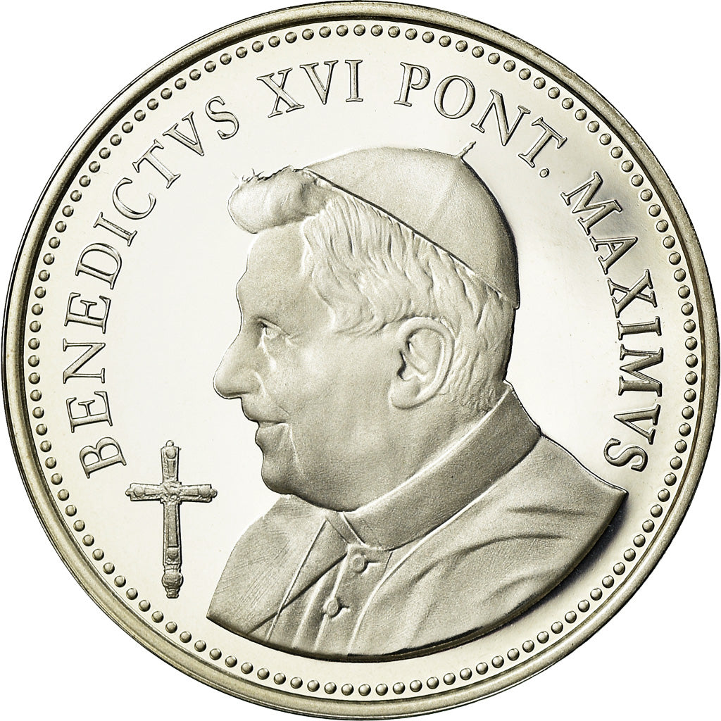 Vatican, Medal, Le Pape Benoit XVI, Religions & beliefs, MS(65-70), Silver