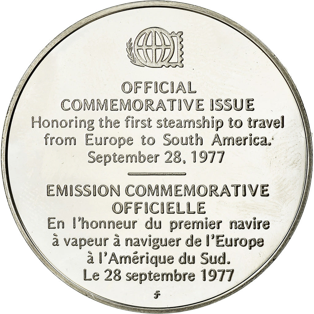 Francia, medaglia, Premier Navire à Vapeur de l'Europe à l'Amérique du Sud