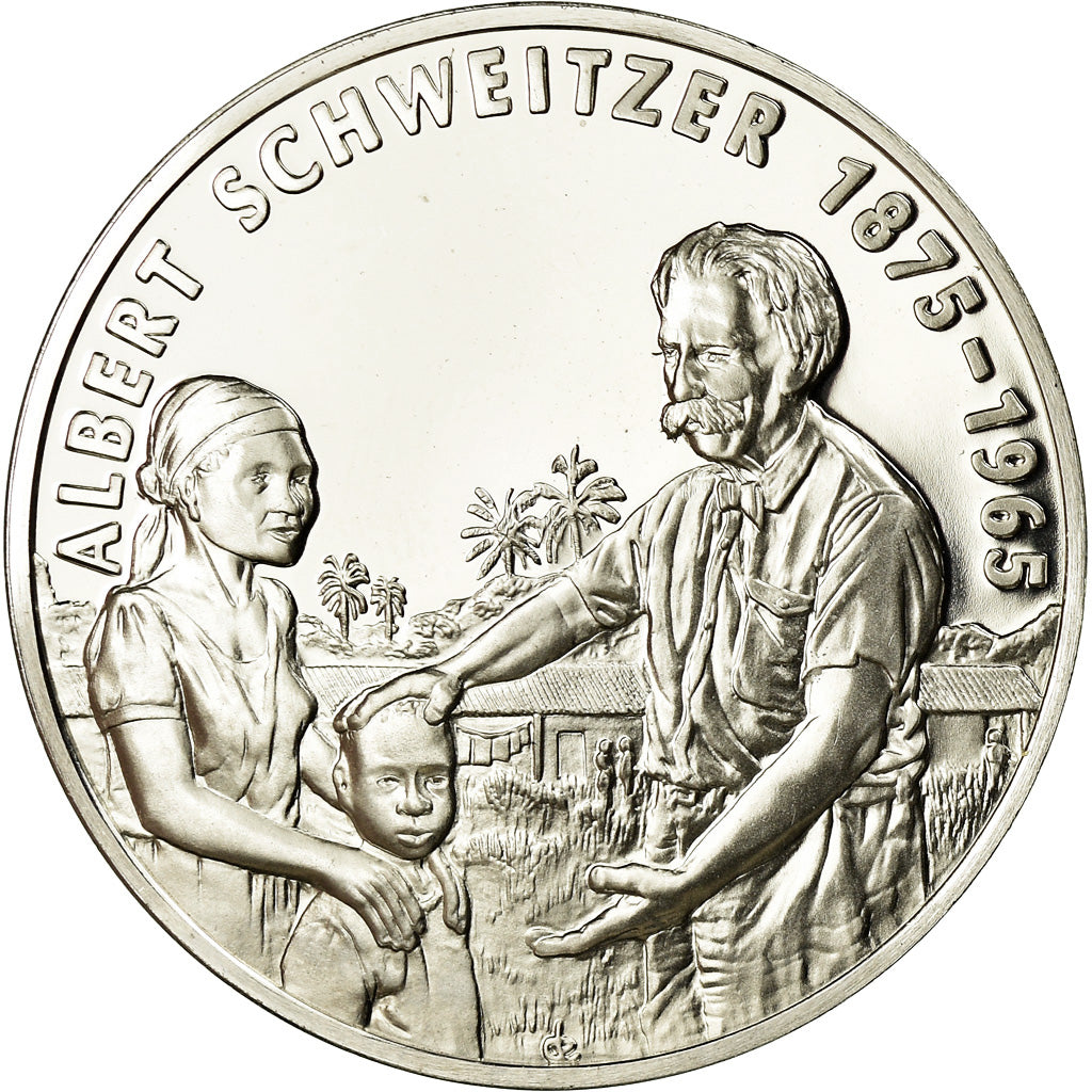France, Medal, Centenaire de la Naissance du Docteur Schweitzer, Medicine, 1975