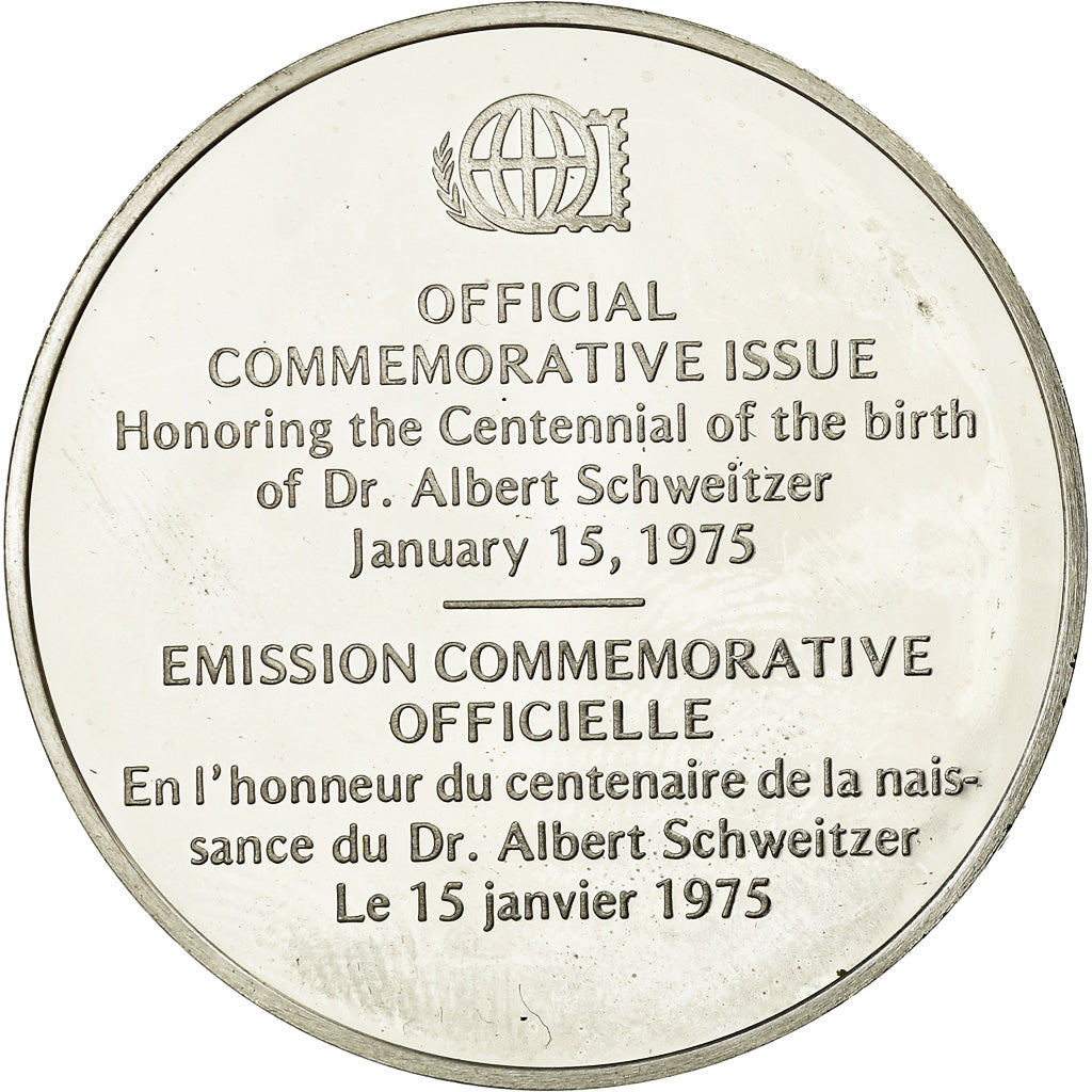 France, Medal, Centenaire de la Naissance du Docteur Schweitzer, Medicine, 1975