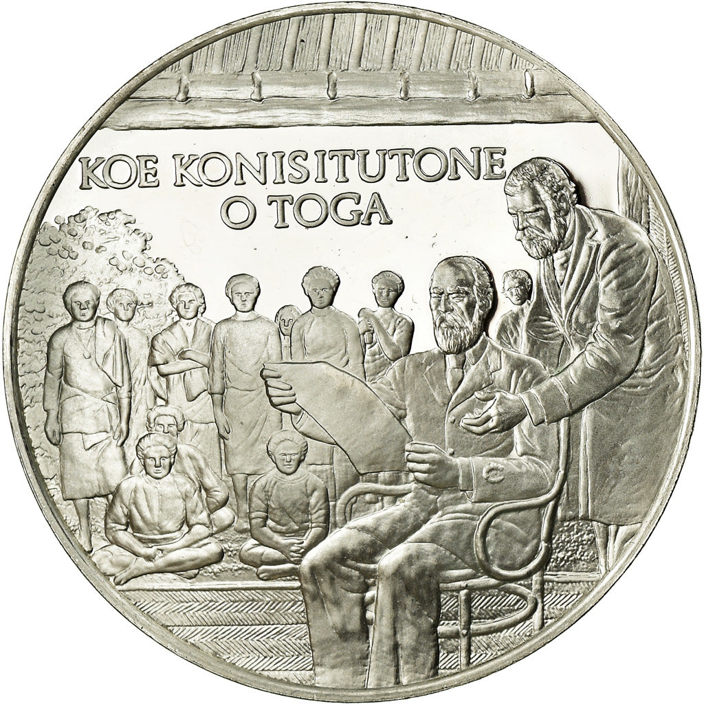 France, Medal, 100ème Anniversaire de la Constitution du Tonga, 1975, MS(64)