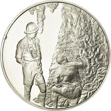 França, Medal, L'Art Rupestre des Antilles Néerlandaises, 1977, MS(64), Prata