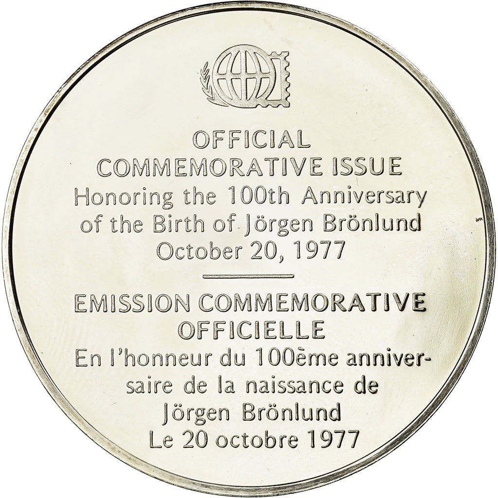 France, Médaille, 100ème Anniversaire de la Naissance de Brönlund, 1977
