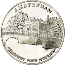 France, Medal, 700ème Anniversaire d'Amsterdam, Geography, 1975, MS(64), Silver