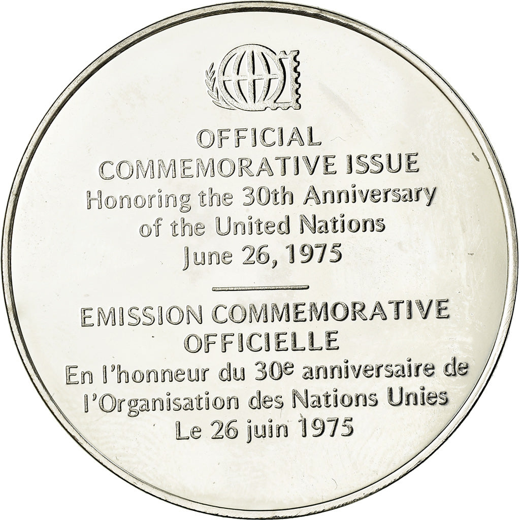 Frankreich, Medaille, 30ème Anniversaire de l'ONU, Politics, Society, War