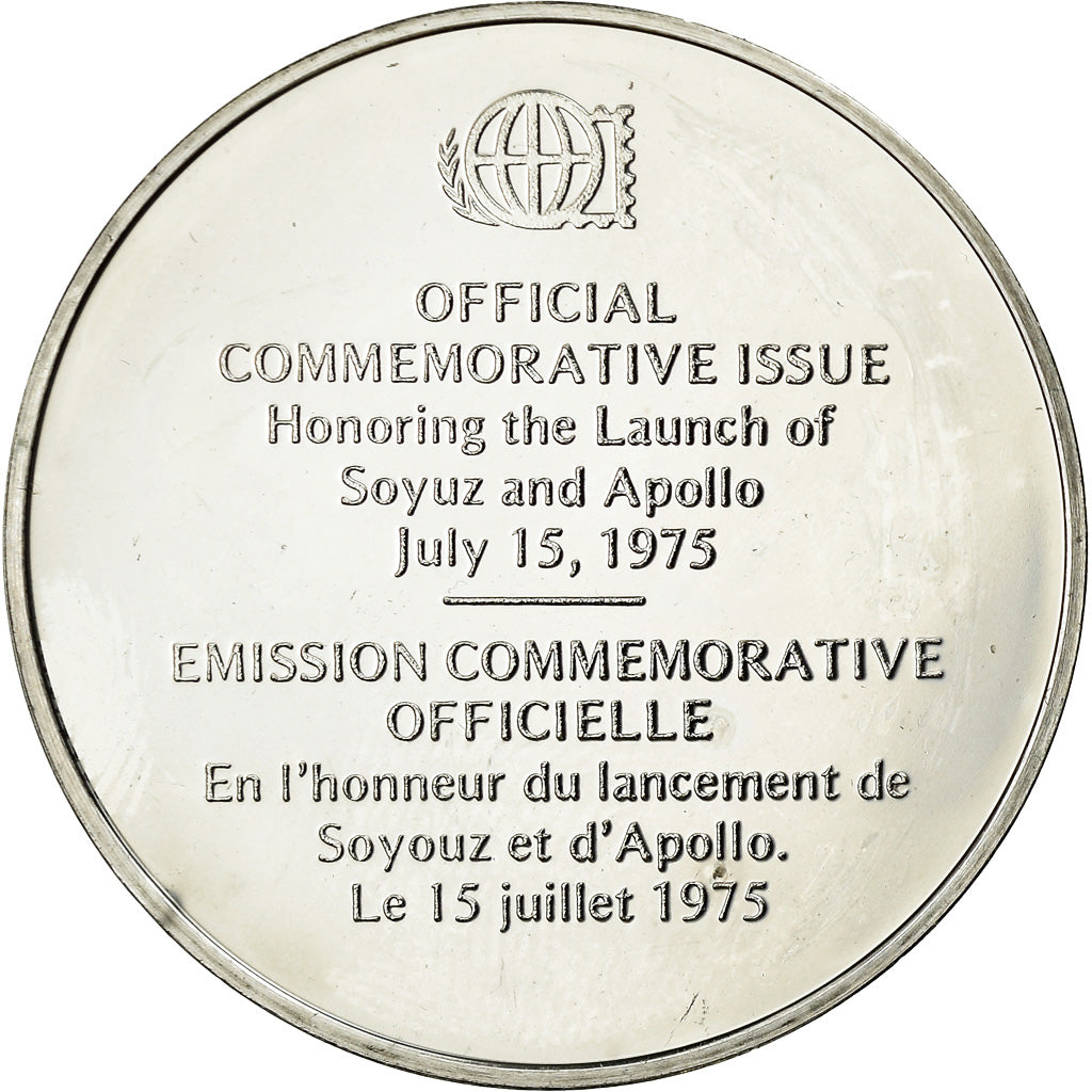 France, Medal, Lancement de Soyouz et d'Apollo, Sciences & Technologies, 1975