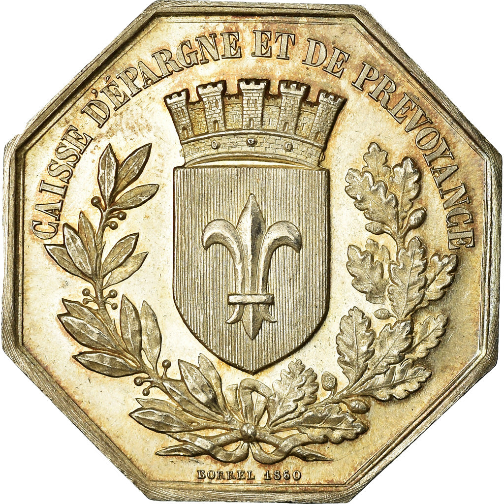Frankreich, Token, Caisse d'épargne et de prévoyance de Lille, 1860, Borrel