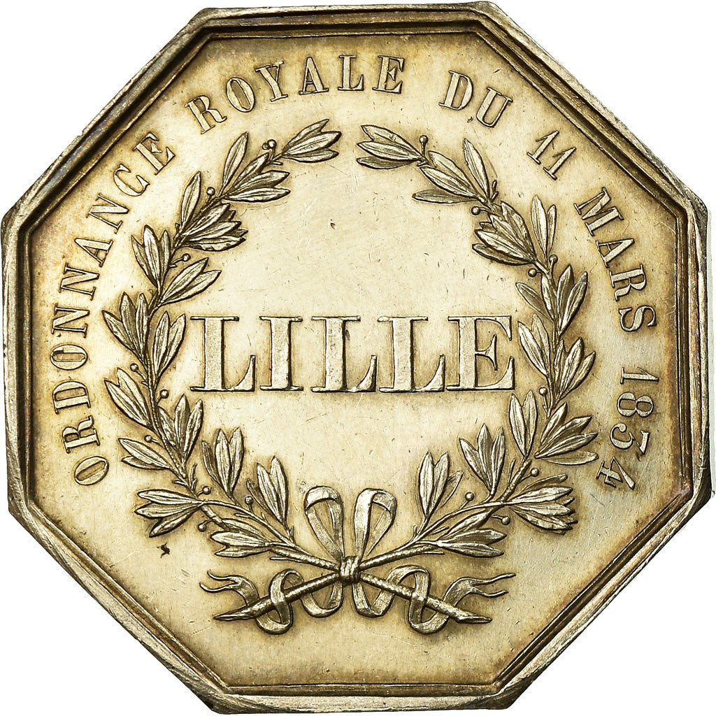 France, Jeton, Caisse d'épargne et de prévoyance de Lille, 1860, Borrel, SPL